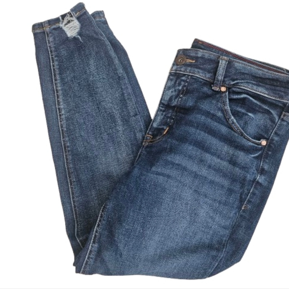 Maurices Blue Denim Jeans with Contrast Stitching High Rise Super Skinny